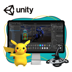 Мир игр на Unity 2D на популярном движке + AI-помощники - КИБЕРшкола программирования для детей, компьютерные курсы для школьников, начинающих и подростков - KIBERone г. Южное Медведково