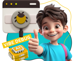 Тестирование & Vibe Debug. Охотники за багами - КИБЕРшкола программирования для детей, компьютерные курсы для школьников, начинающих и подростков - KIBERone г. Южное Медведково